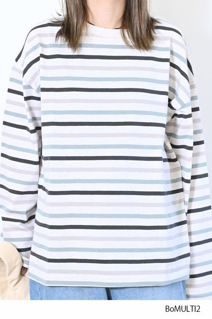 ≪SALE≫Wide Striped Long Tee
