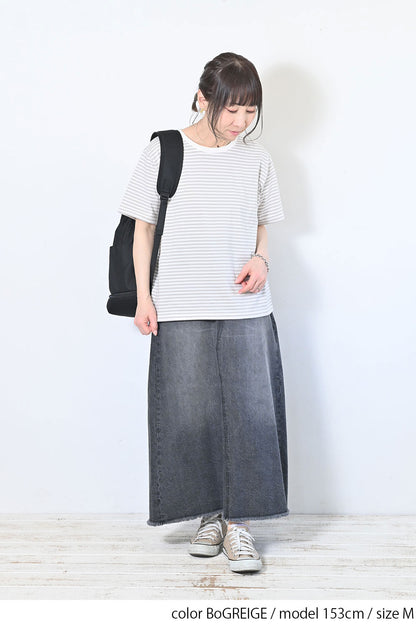 さらさら半袖ボーダー