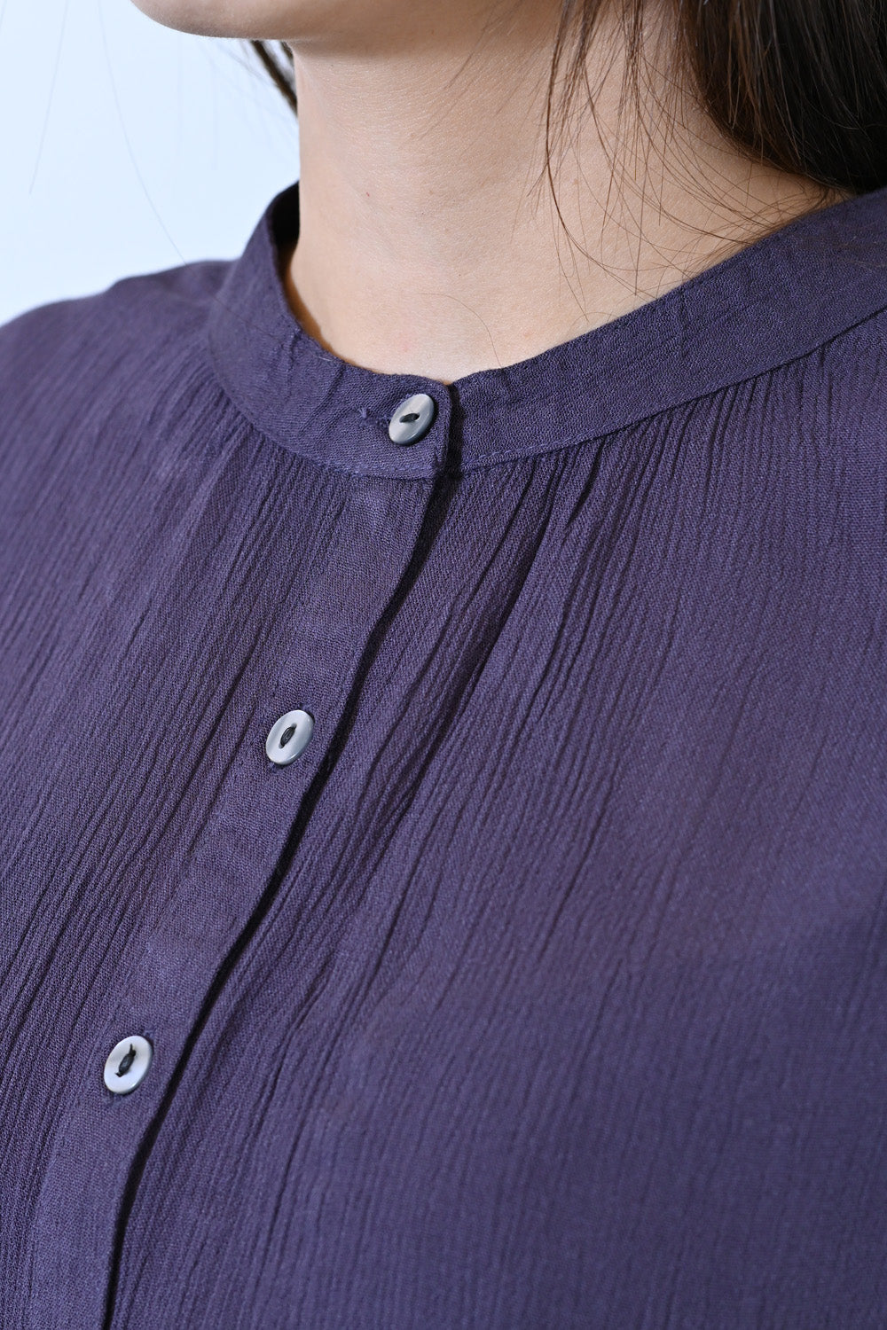 ≪SALE≫Rayon Crepe Gathered Dolman Tunic