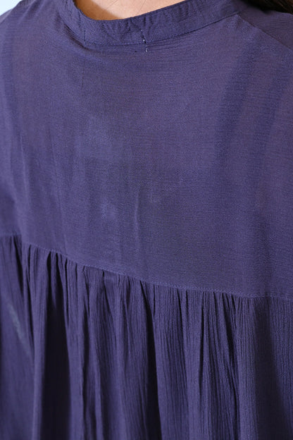 ≪SALE≫Rayon Crepe Gathered Dolman Tunic