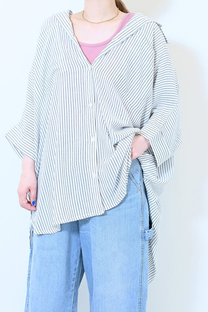 レーヨンポケ付BIGシャツ