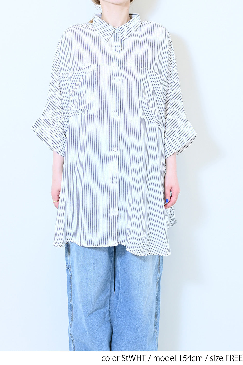 レーヨンポケ付BIGシャツ