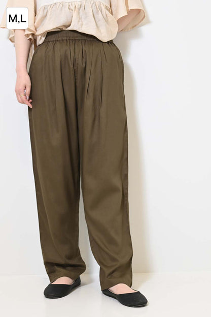 レーヨンタックテーパードパンツ