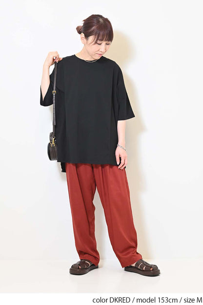 レーヨンタックテーパードパンツ