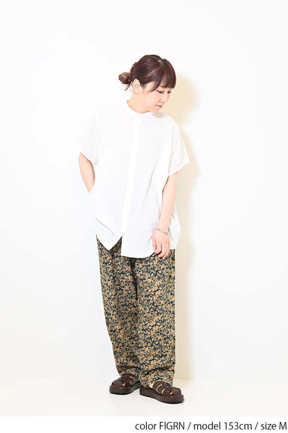 レーヨンタックテーパードパンツ
