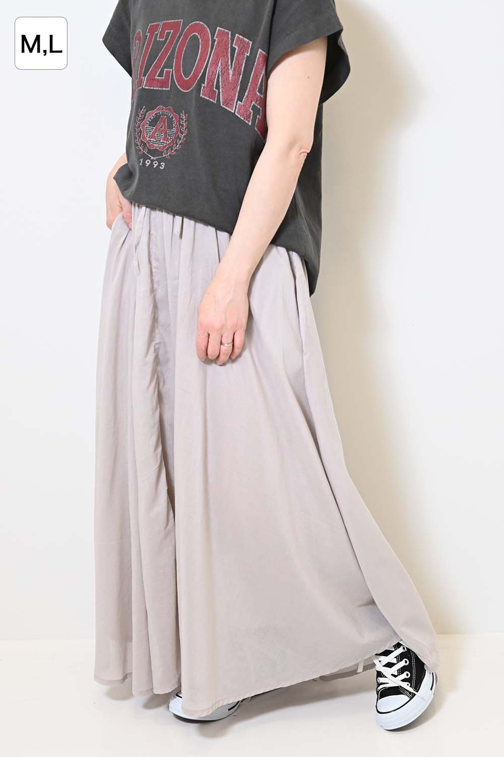入手困難☆Houttuynia cordata ギャザースカートlinen 白 スカート