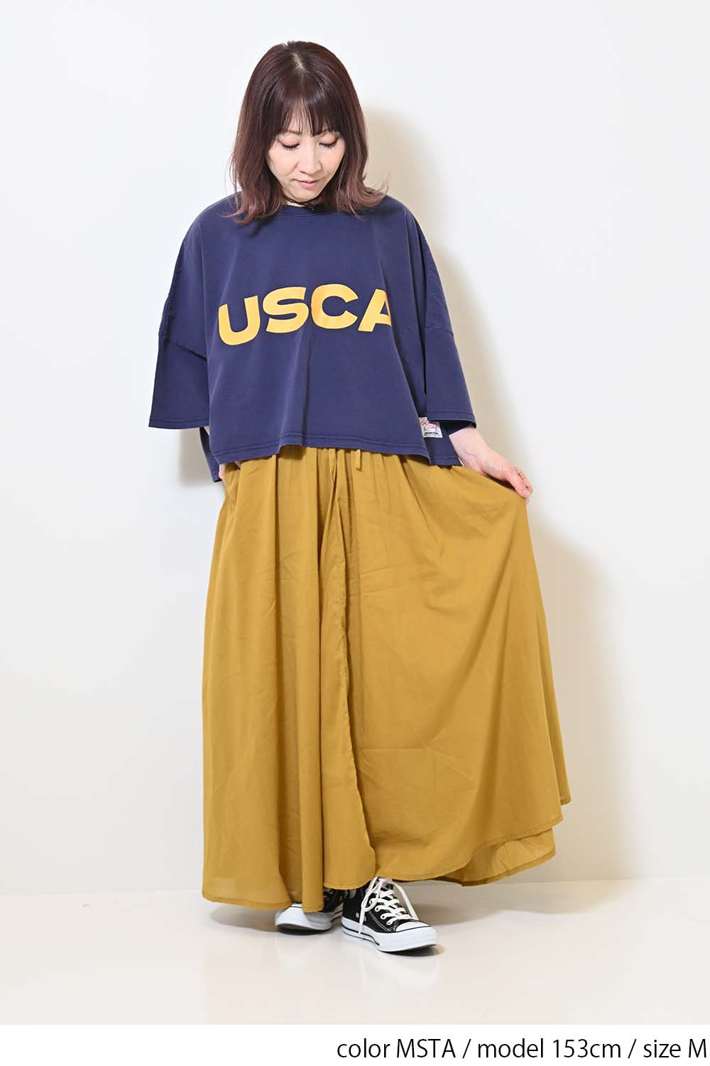 ≪SALE≫【夏ルックブック掲載item】ボイルギャザースカート