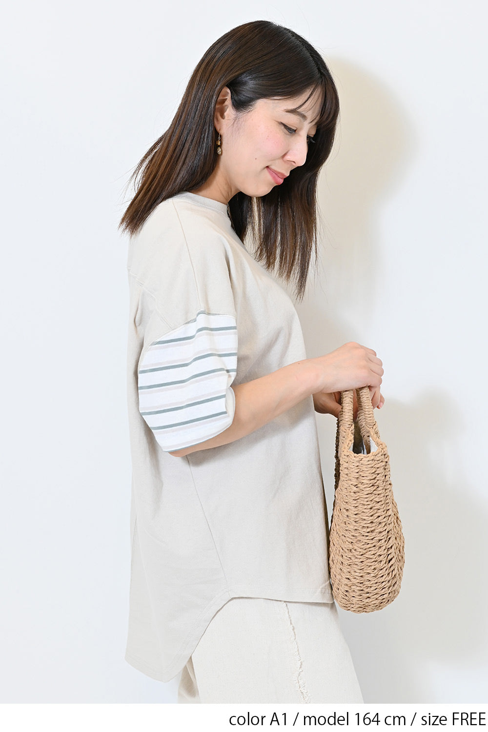 ≪SALE≫USAcotton Round Hem Tunic