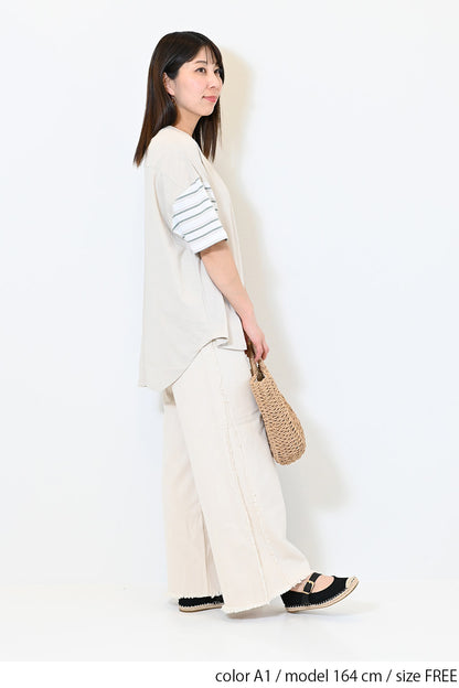 ≪SALE≫USAcotton Round Hem Tunic