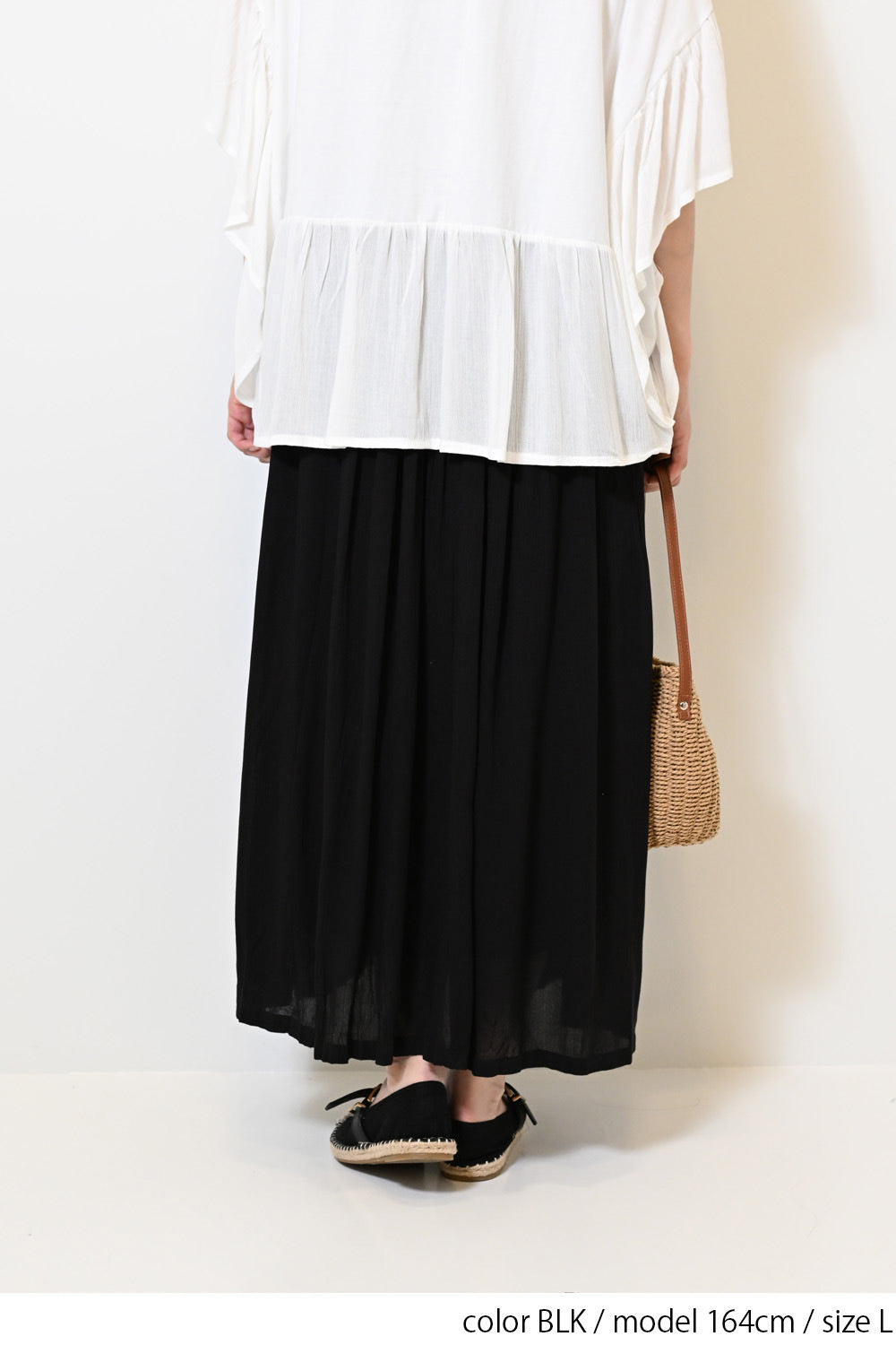 レーヨンクレープロングスカート