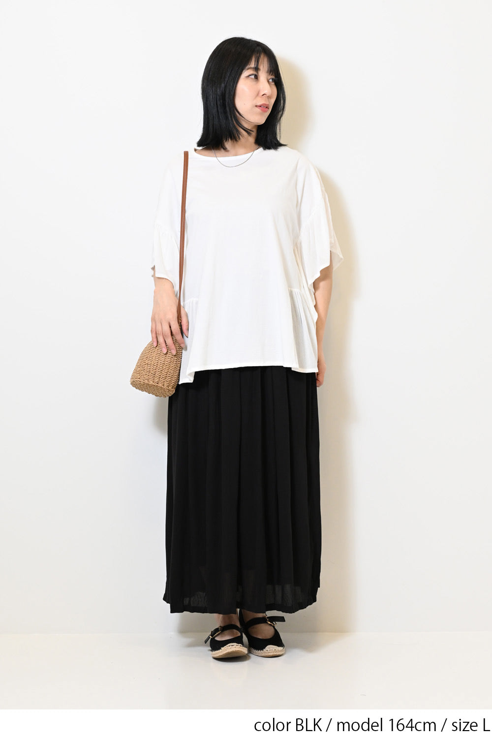 レーヨンクレープロングスカート