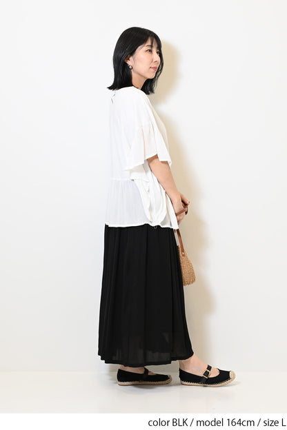 レーヨンクレープロングスカート