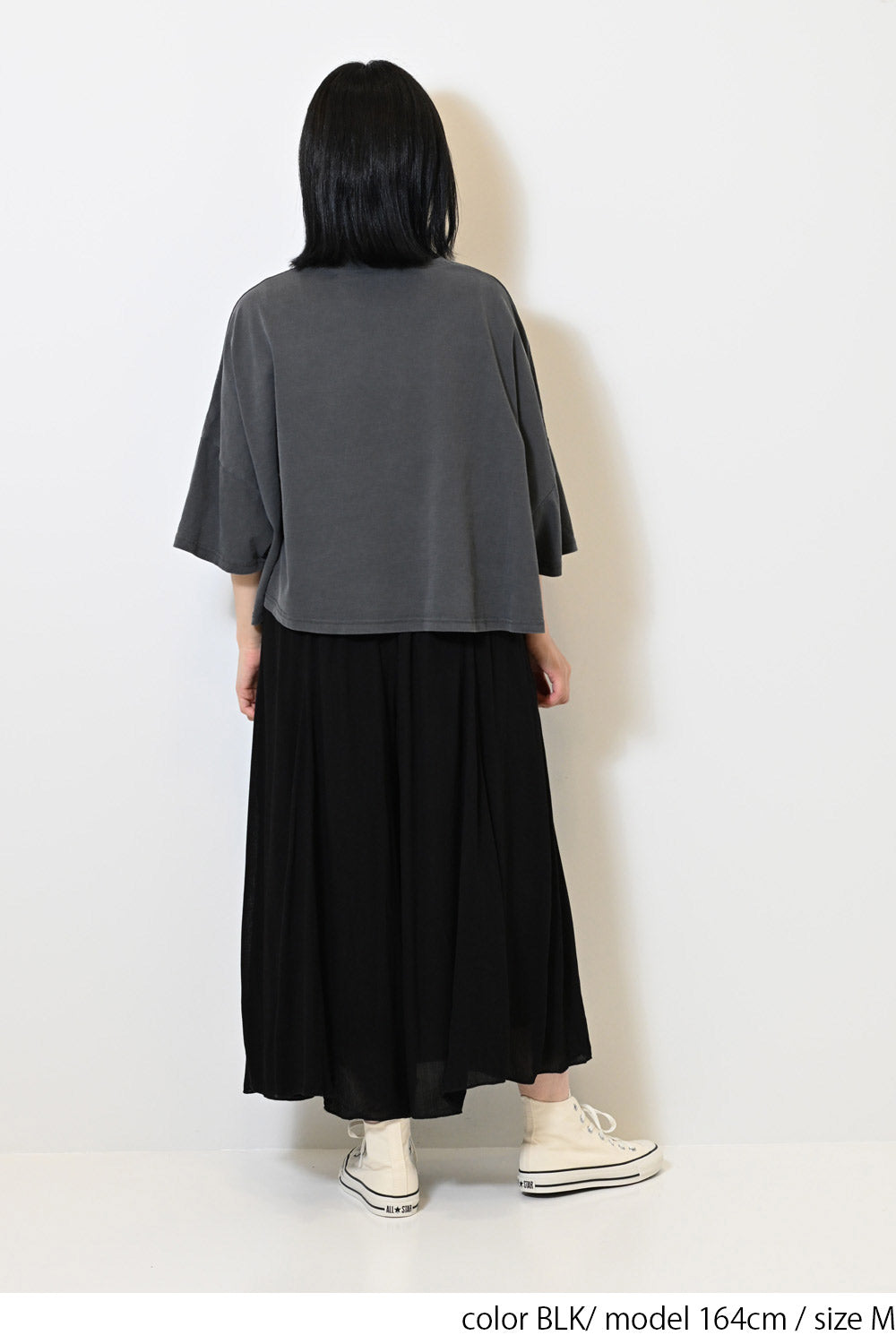 レーヨンクレープワイドパンツ