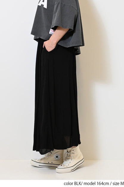 レーヨンクレープワイドパンツ