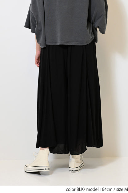 レーヨンクレープワイドパンツ