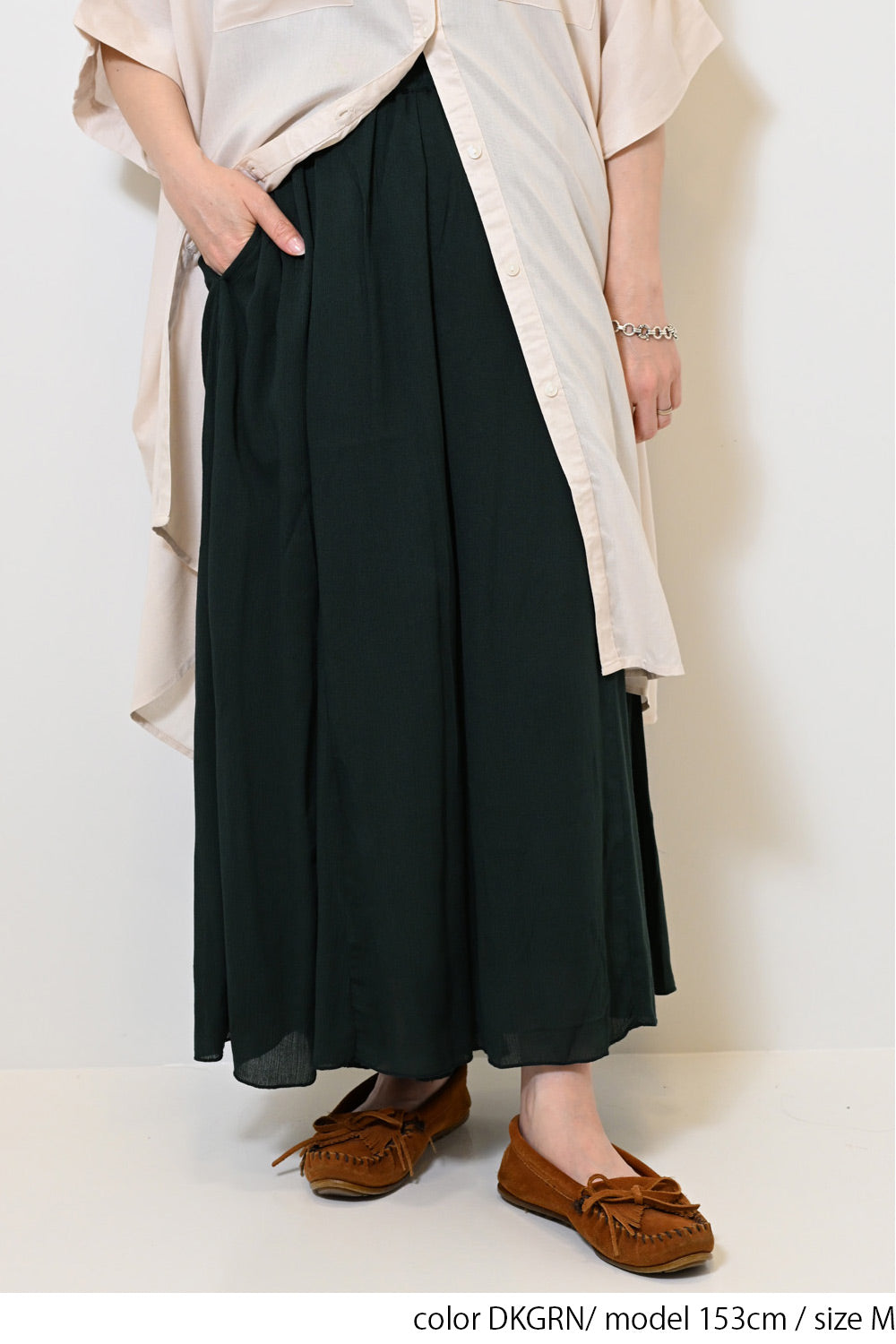 レーヨンクレープワイドパンツ