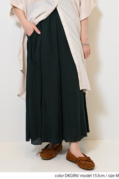 レーヨンクレープワイドパンツ