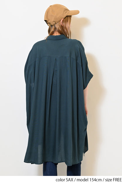 ≪OUTLET SALE≫ Rayon French Shirt Tunic