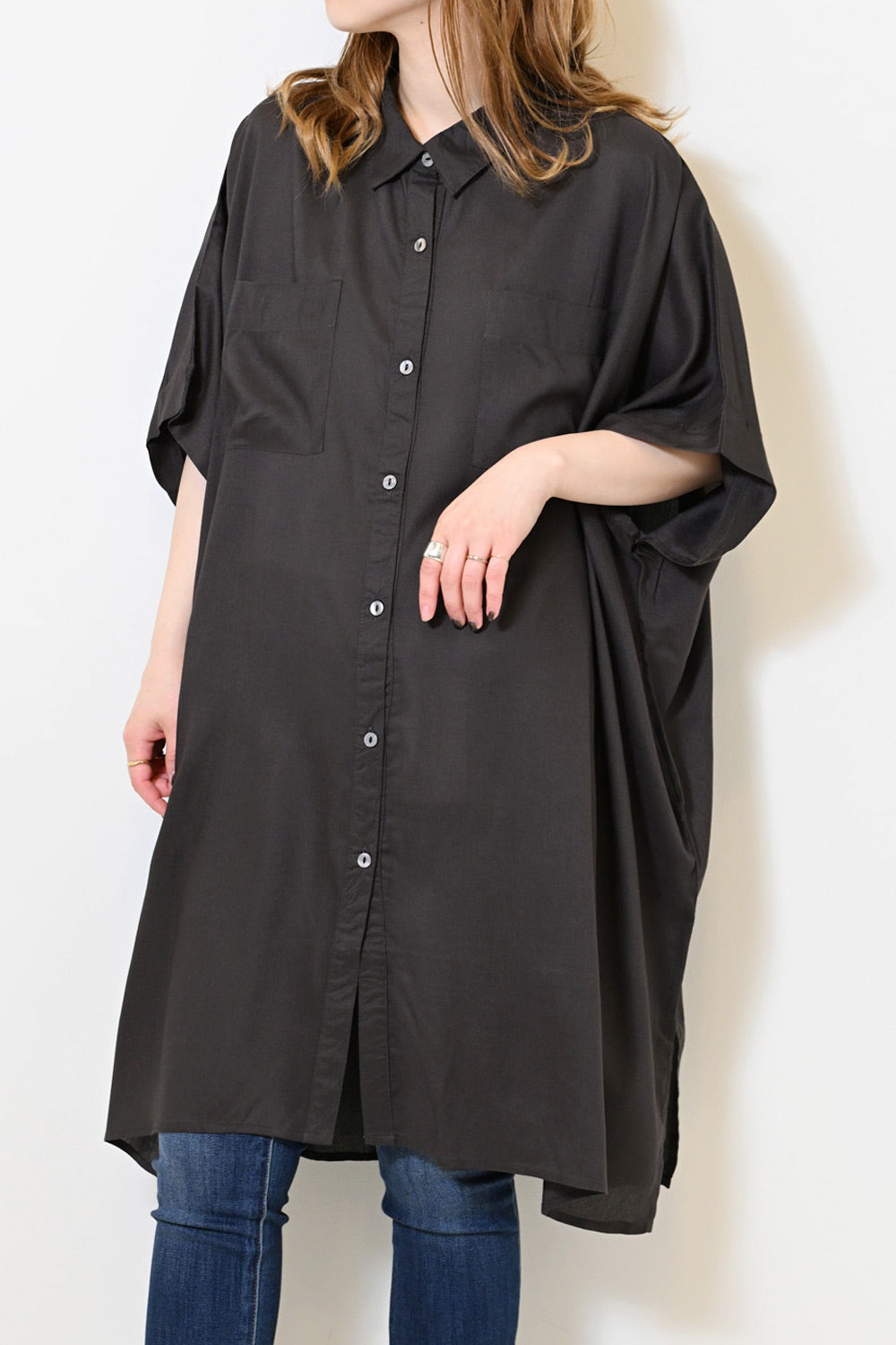 ≪OUTLET SALE≫ Rayon French Shirt Tunic
