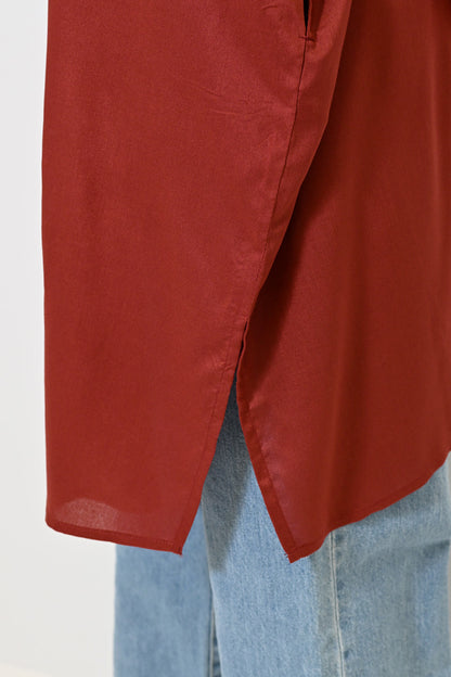 ≪OUTLET SALE≫ Rayon French Shirt Tunic