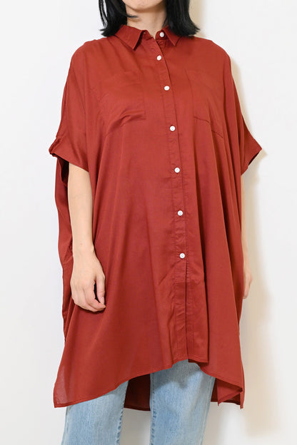 ≪OUTLET SALE≫ Rayon French Shirt Tunic