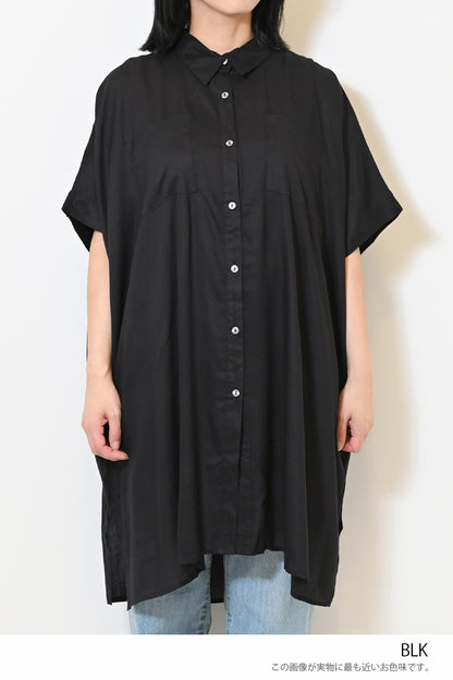 ≪OUTLET SALE≫ Rayon French Shirt Tunic