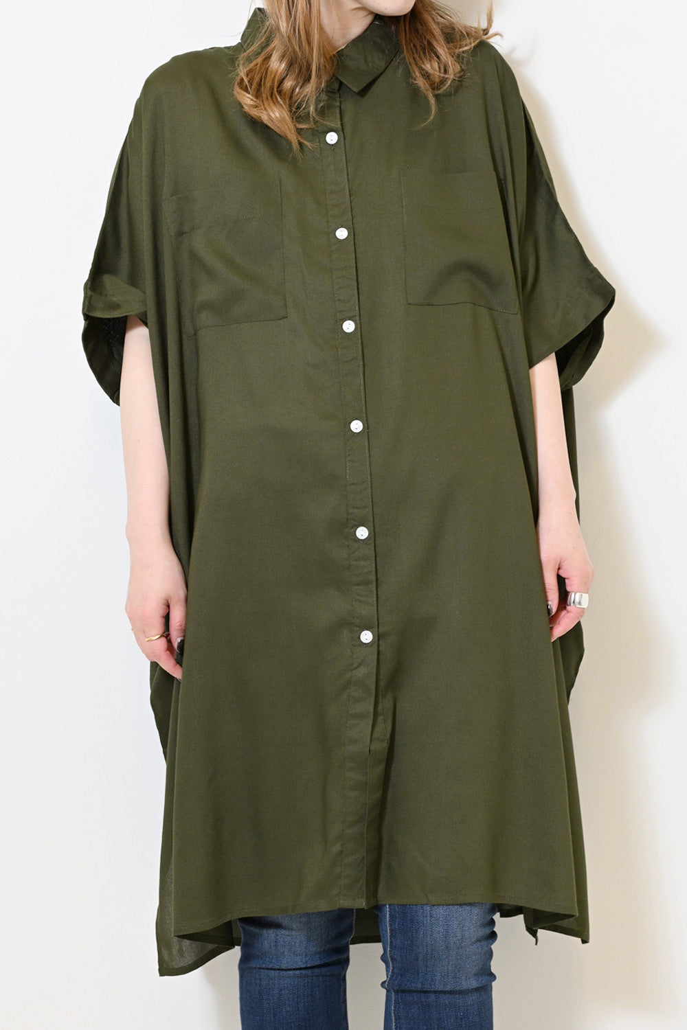 ≪OUTLET SALE≫ Rayon French Shirt Tunic