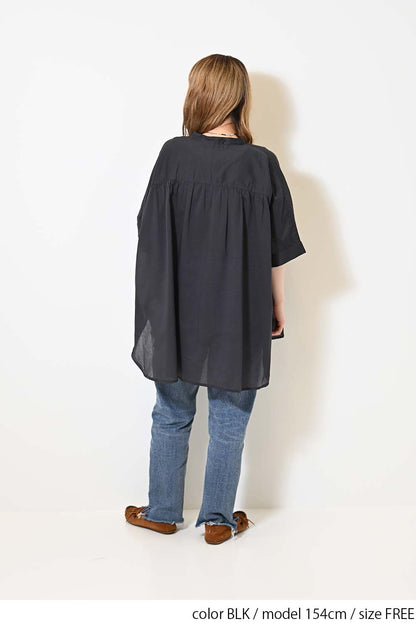 ≪SALE≫Voile Short Sleeve Tunic