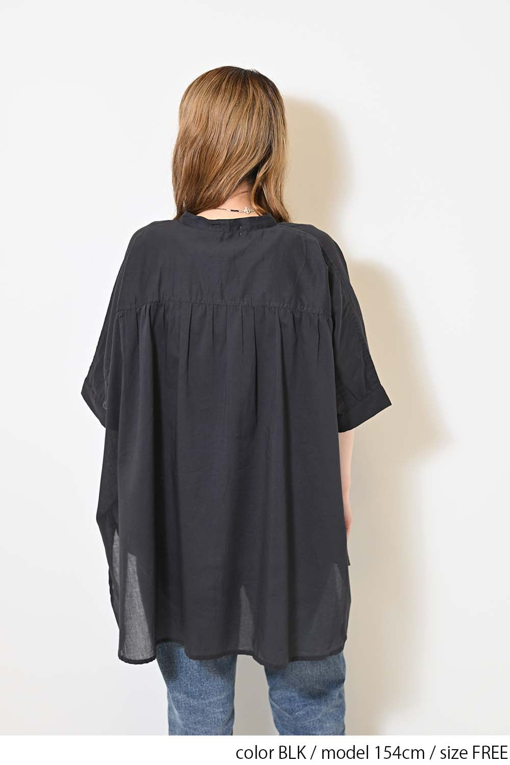 ≪SALE≫Voile Short Sleeve Tunic