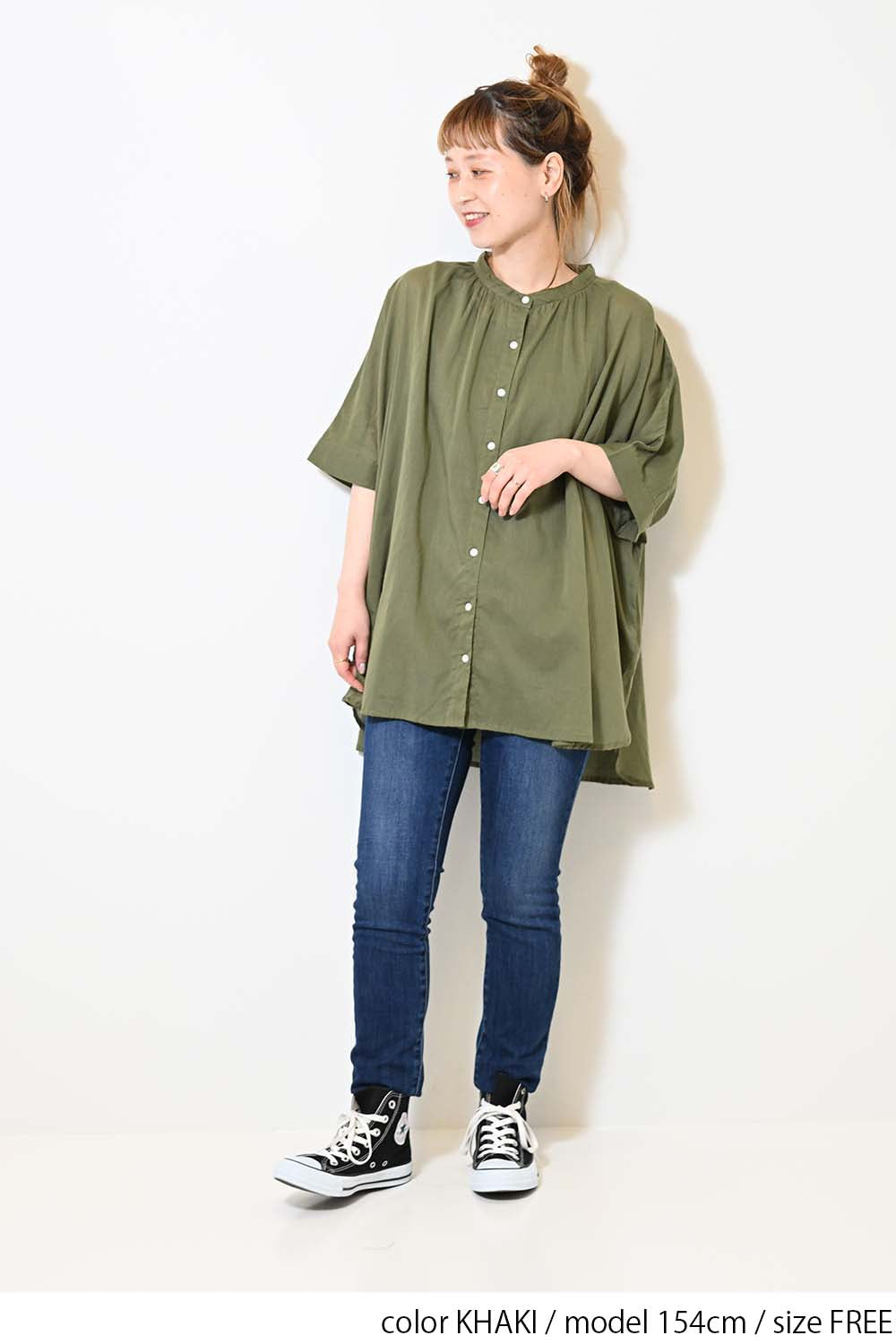 ≪SALE≫Voile Short Sleeve Tunic