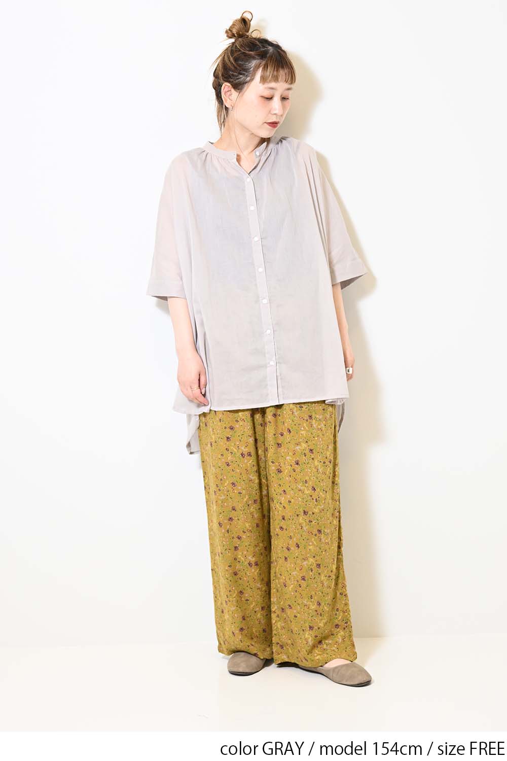 ≪SALE≫Voile Short Sleeve Tunic