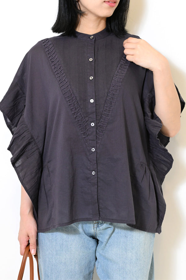 ≪SALE≫たおしピンタックフリルブラウス