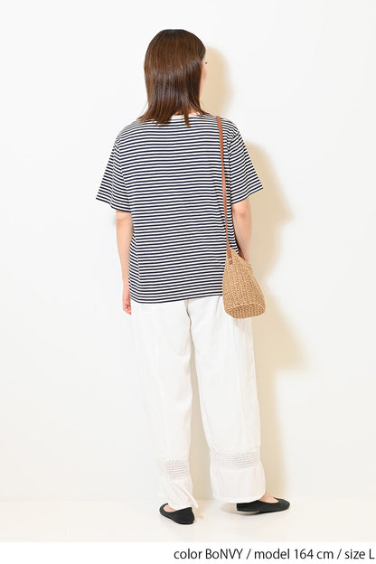 さらさらベーシックボーダーTEE②