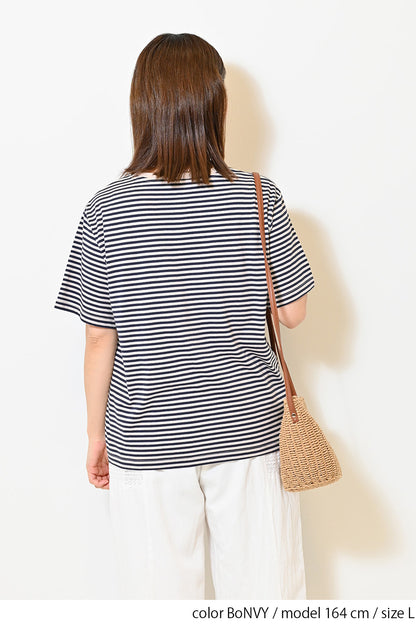 さらさらベーシックボーダーTEE②