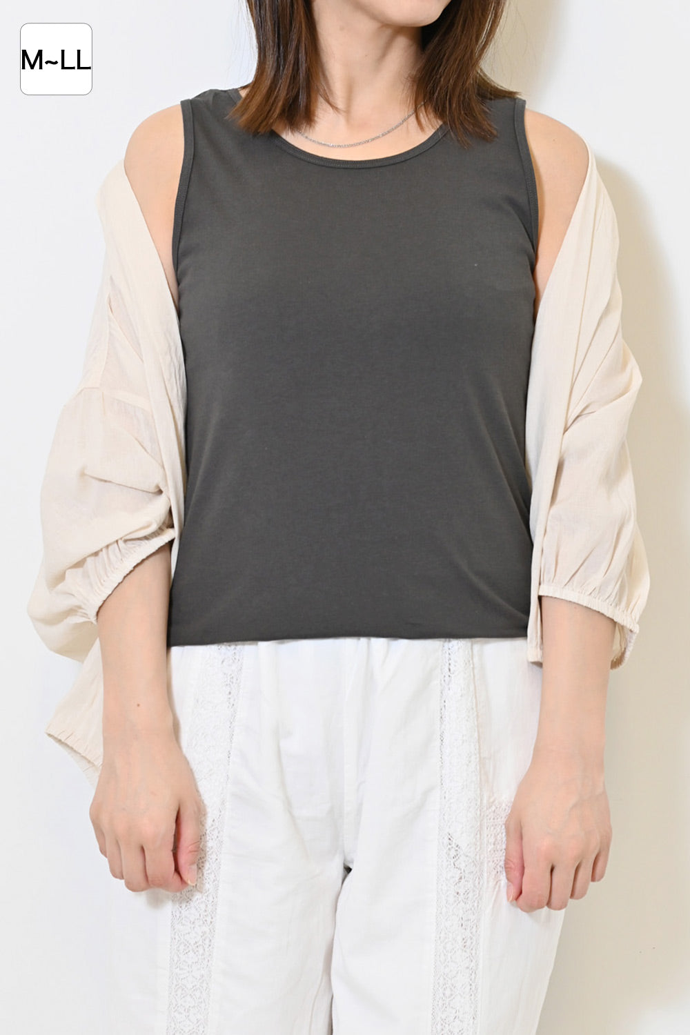 Cotton Basic Solid Tank ②