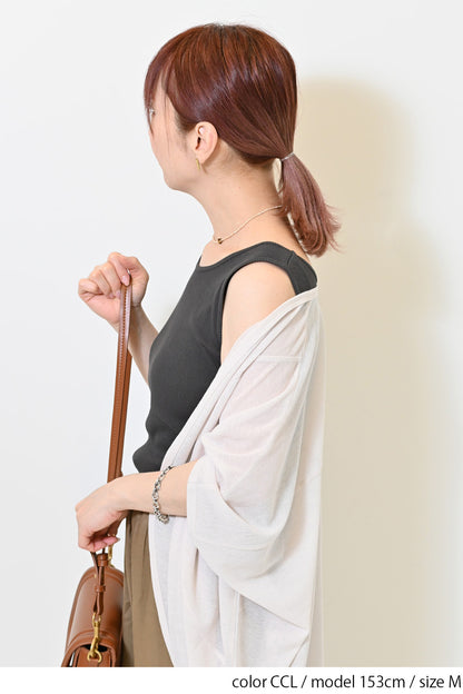Cotton Ribbed Solid Tank ②