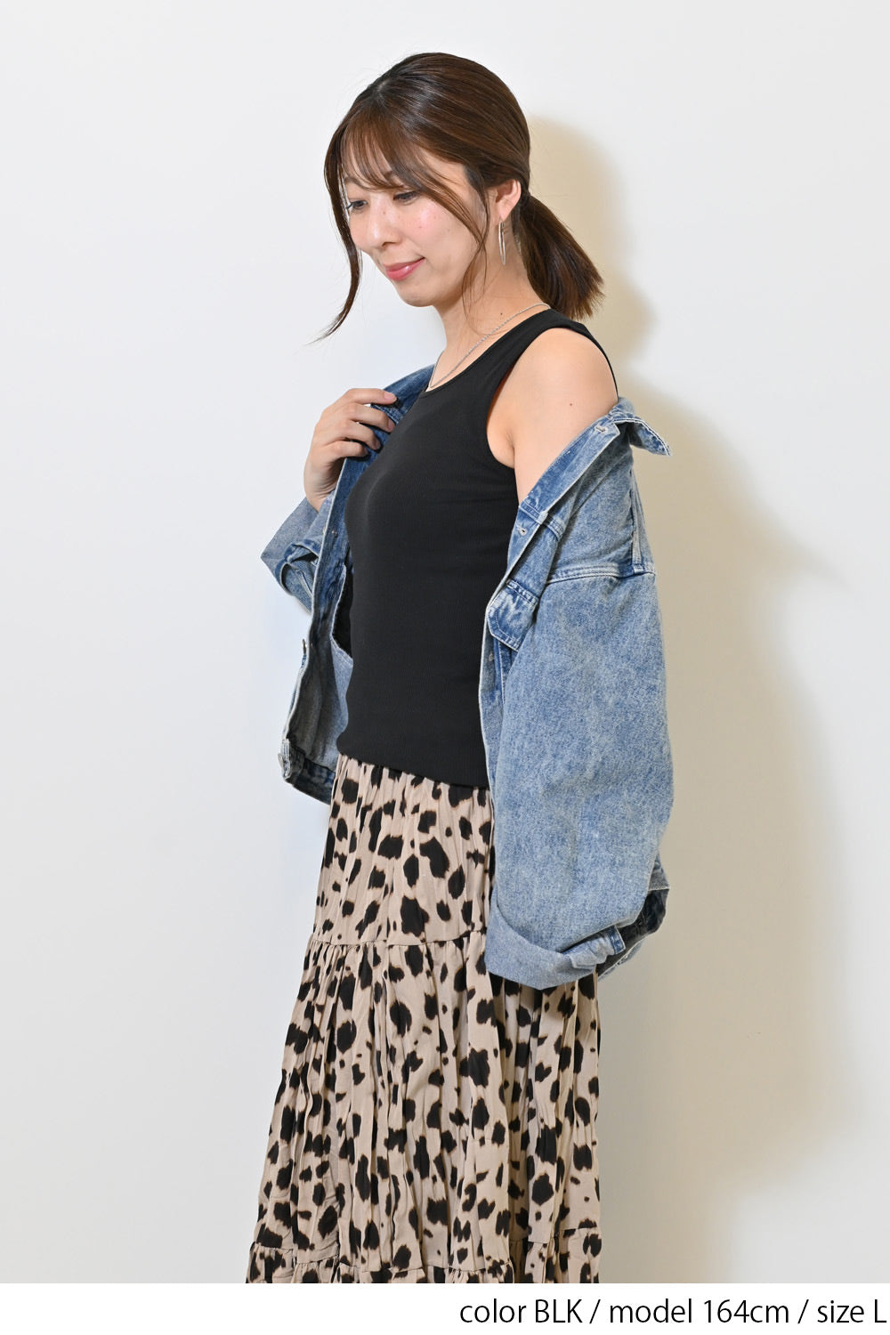 Cotton Ribbed Solid Tank ②
