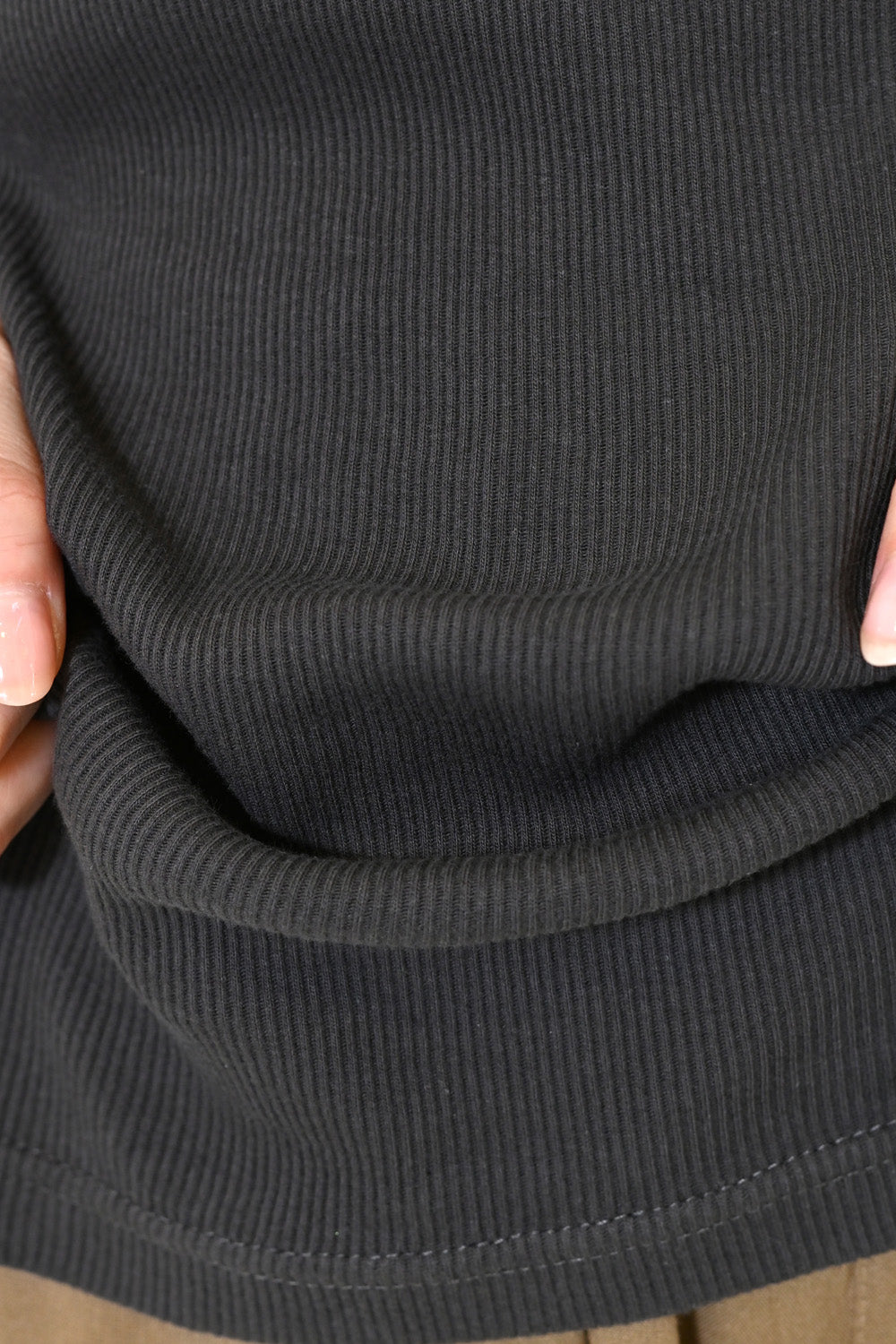 Cotton Ribbed Solid Tank ②