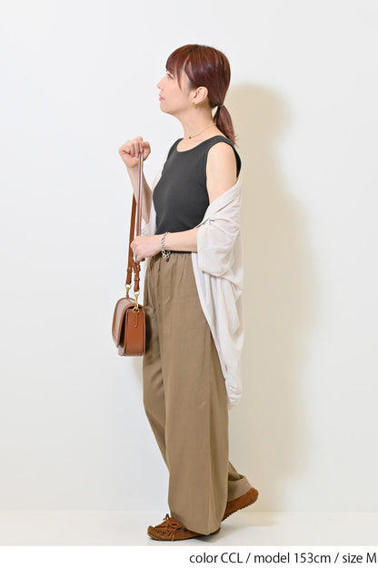Cotton Ribbed Solid Tank ②