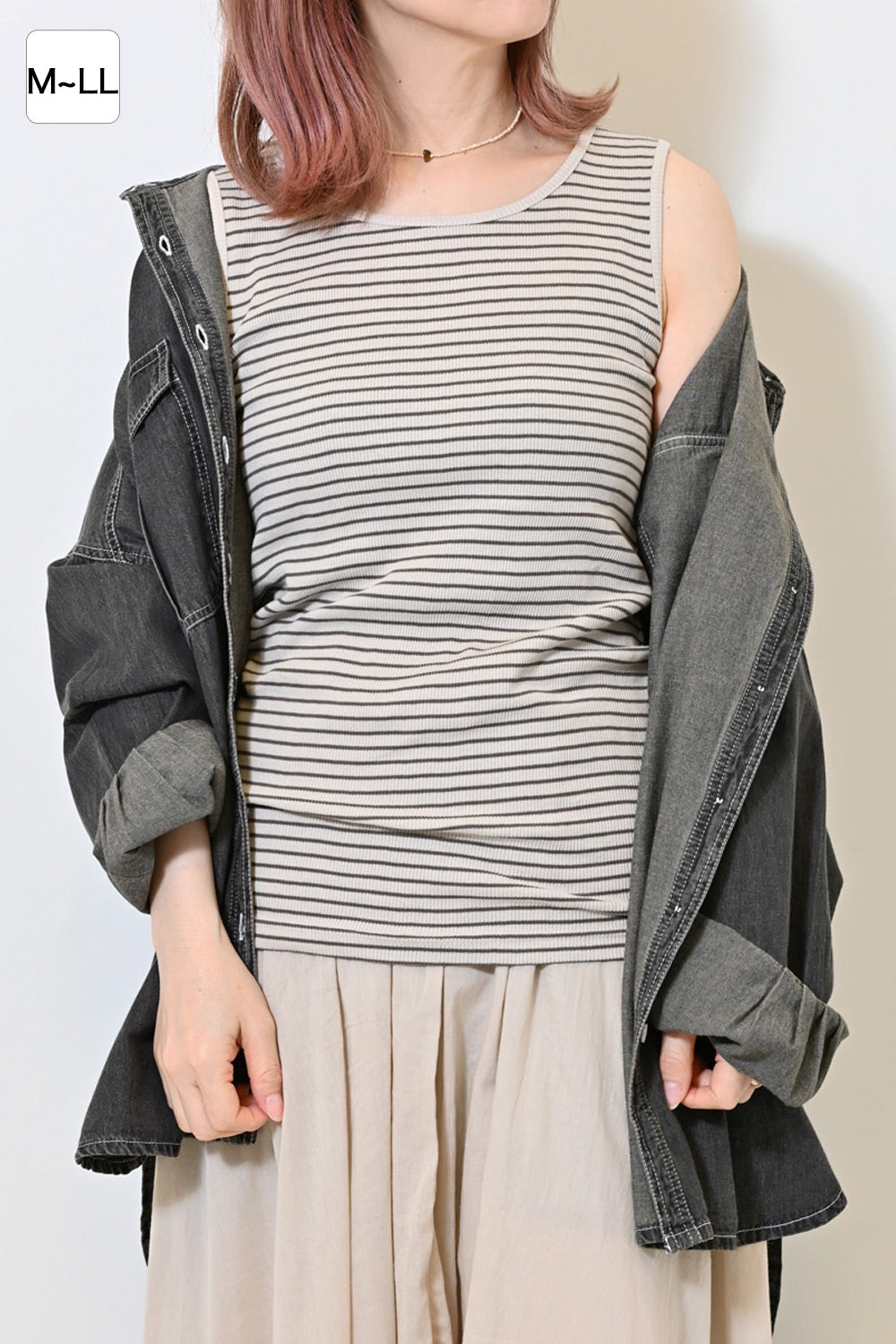 cottonテレコボーダータンク② – HEART MARKET