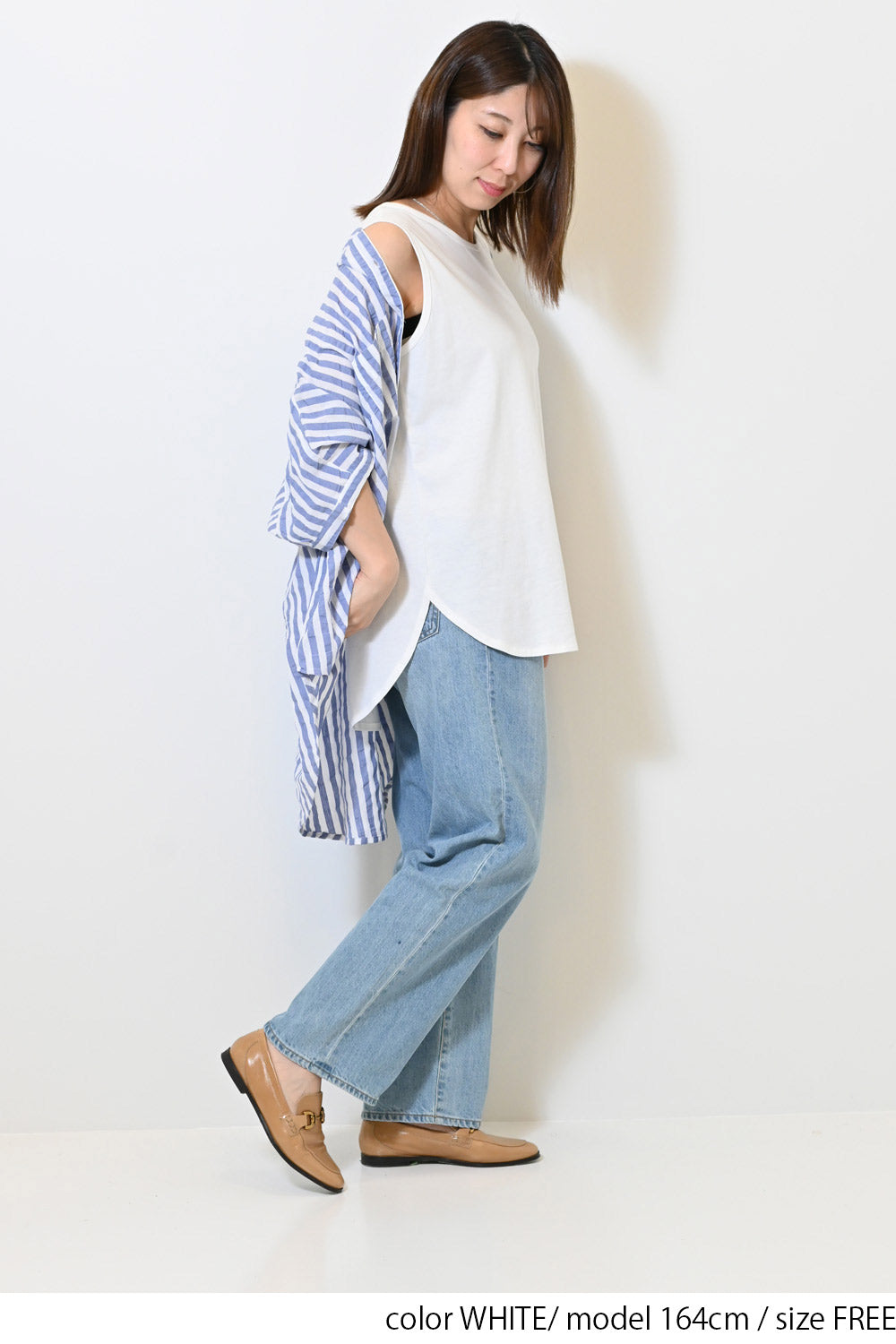 WHITE / 164cm / FREE