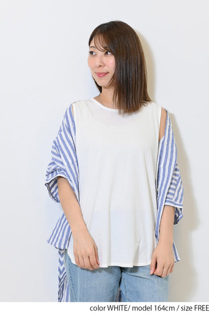 ≪SALE≫裾ラウンドタンクトップ