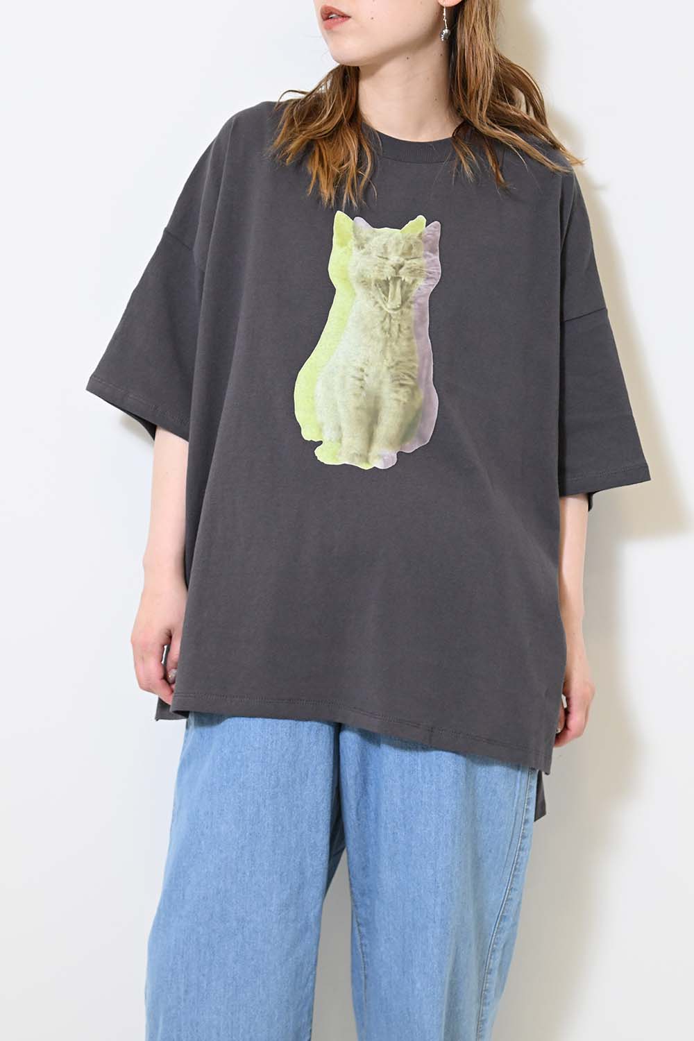ねこグラデーションTシャツ