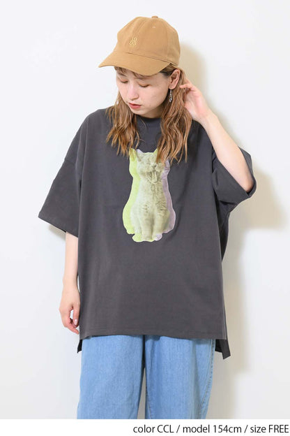 ねこグラデーションTシャツ