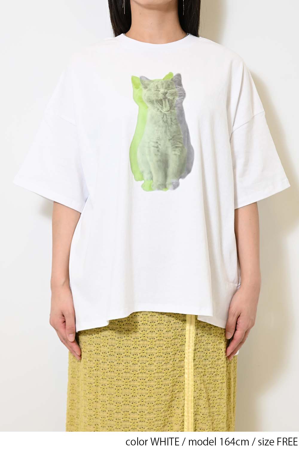 ねこグラデーションTシャツ