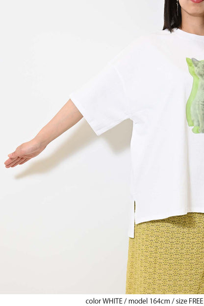 ねこグラデーションTシャツ