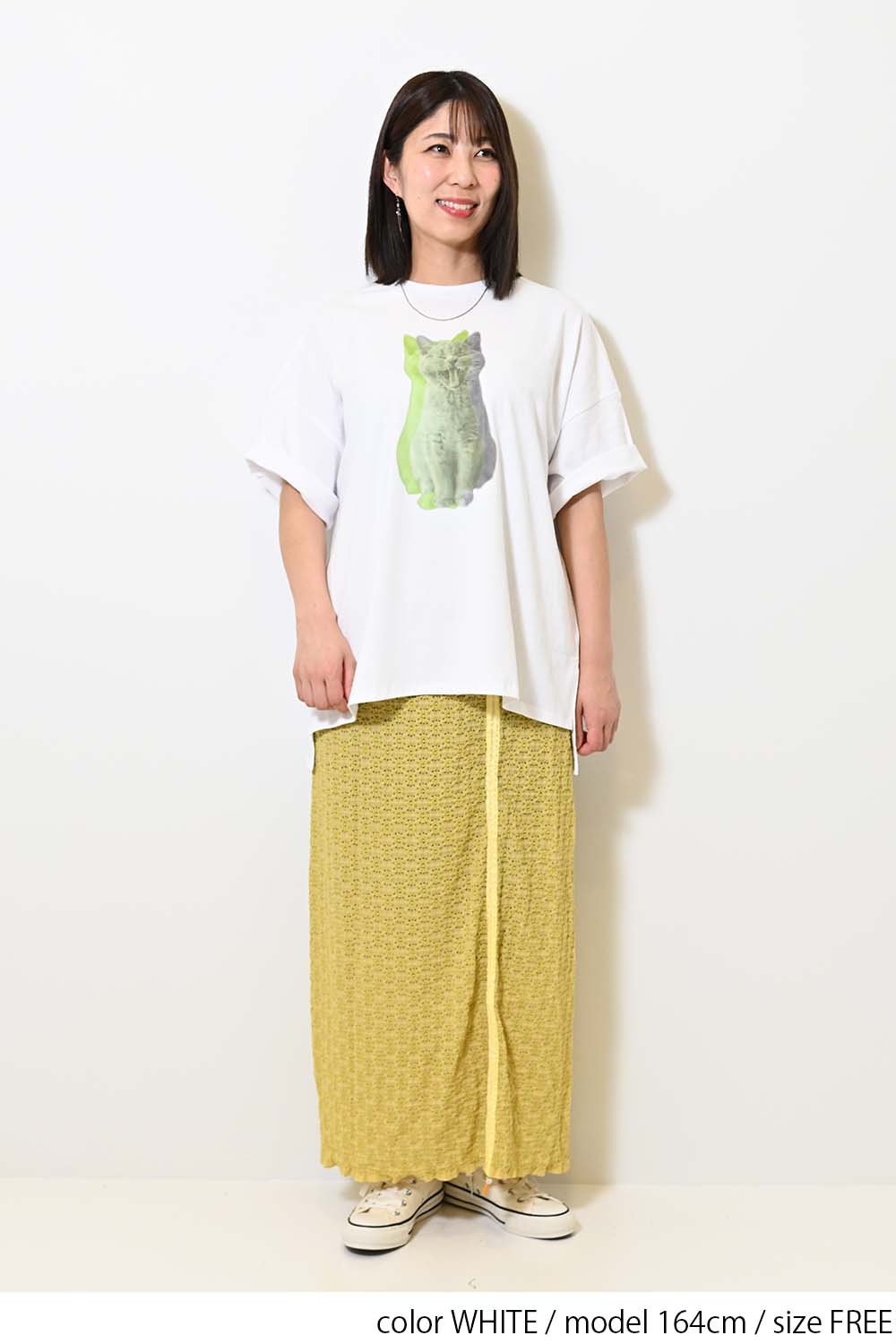ねこグラデーションTシャツ