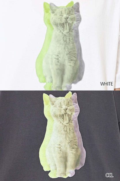 ねこグラデーションTシャツ