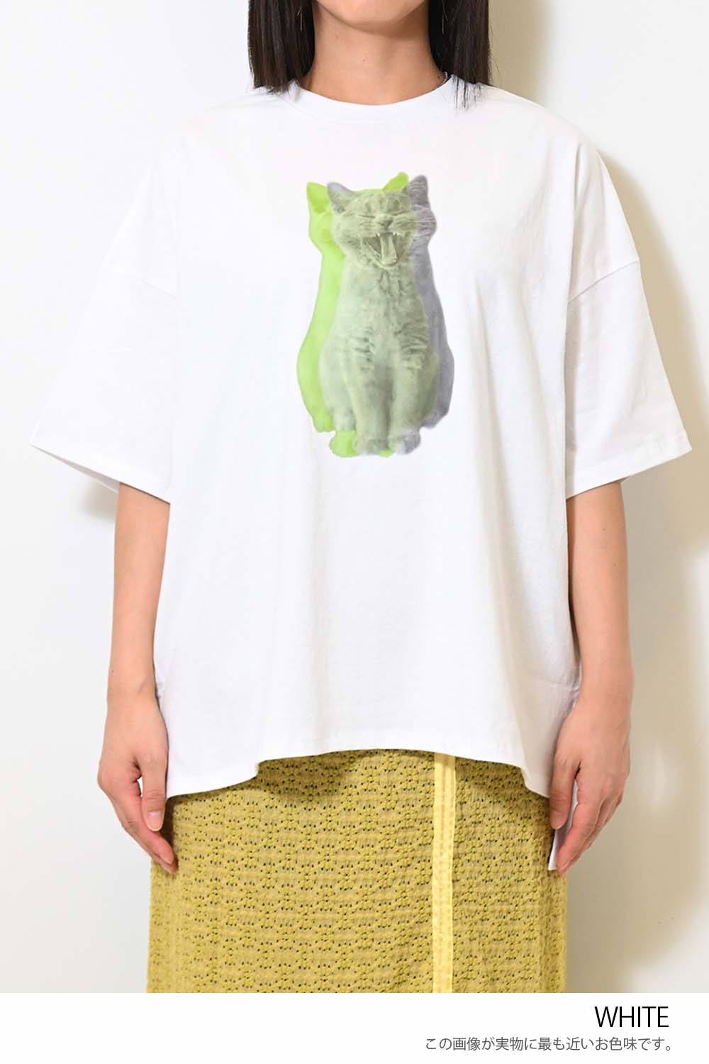 ねこグラデーションTシャツ
