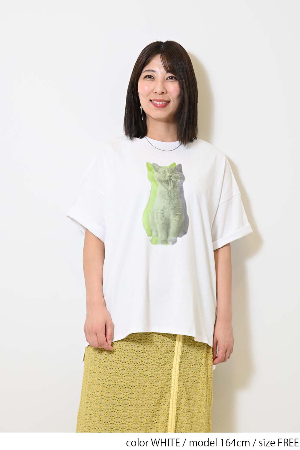 ねこグラデーションTシャツ